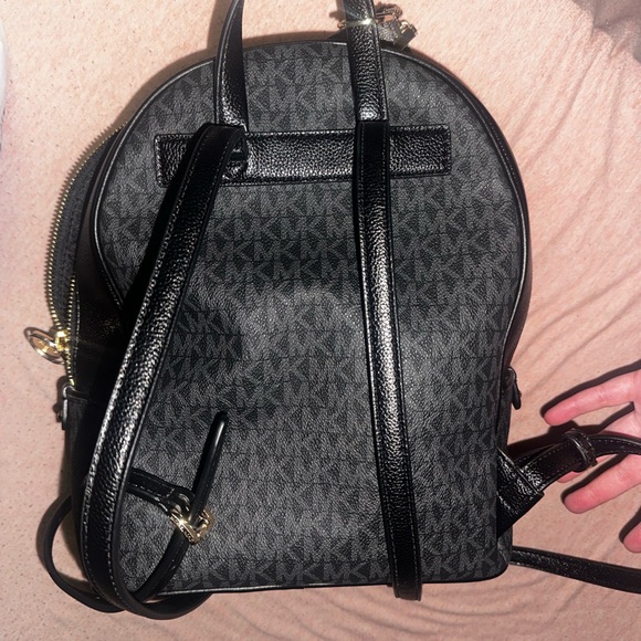 Michael Kors Adina Medium Black Logo Backpack - Picture 5 of 6